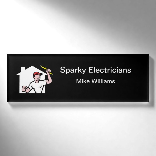 Elektriker-Außendienstmitarbeiter Namenschild (Vorderseite)