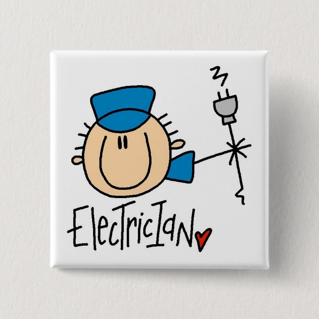Elektriker Button (Vorderseite)