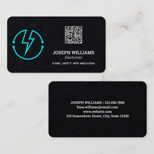 Elektriker Custom QR Visitenkarte (Vorne/Hinten)