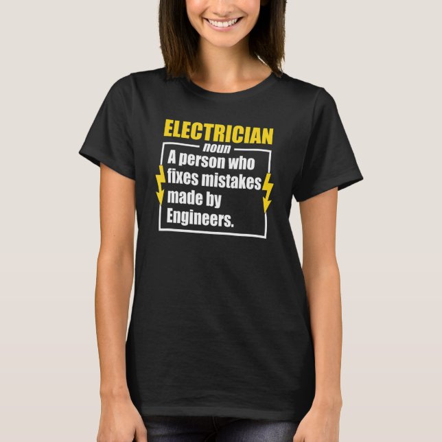 Elektriker - Definition T-Shirt (Vorderseite)