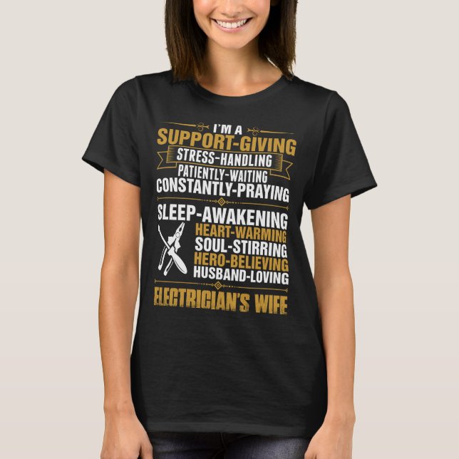 Elektriker-Ehefrau-T-Shirt T-Shirt (Vorderseite)