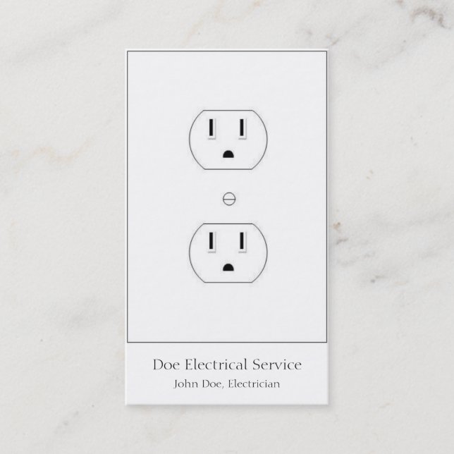 Elektriker/elektrischer Auftragnehmer/vertikales Visitenkarte (Vorderseite)