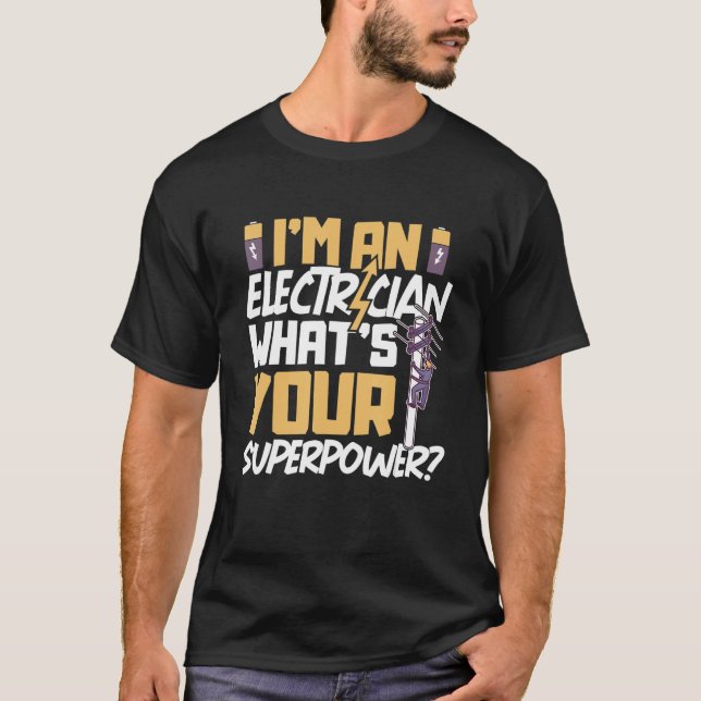 Elektriker Elektroingenieur Leitungsmonteur Elektr T-Shirt (Vorderseite)