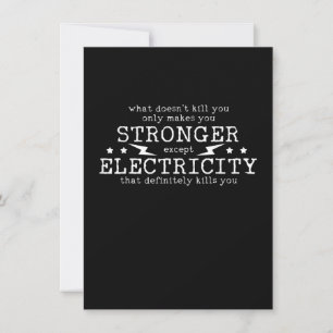 Elektriker Elektroingenieur Strom Mitteilungskarte