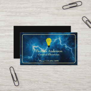 Elektriker Elektrounternehmen Visitenkarte