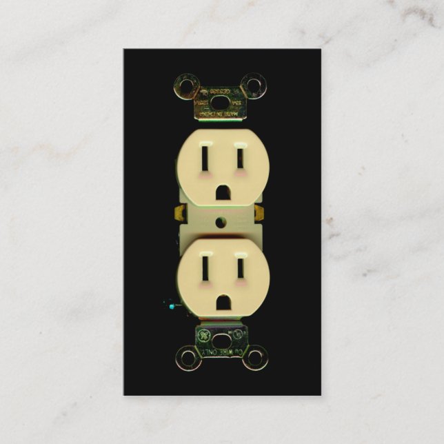 Elektriker-Energieunternehmen-Steckdosen Visitenkarte (Vorderseite)