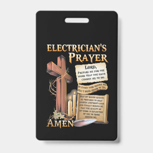 Elektriker-Gebet Amen Ausweis