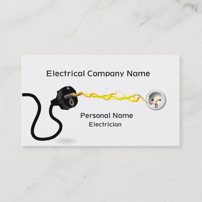 Elektriker-Geschäfts-Visitenkarte Visitenkarte (Vorderseite)