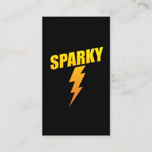 Elektriker-Geschenk-lustiger Sparky Blitz-Bolzen Visitenkarte