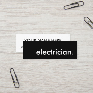 Elektriker. Mini Visitenkarte