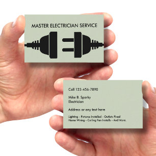 Elektriker Moderne Bold Design Visitenkarte