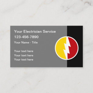 Elektriker Modernes Leistungsemblem editierbar Visitenkarte