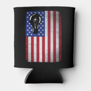Elektriker Patriotic American Flag Electrical Dosenkühler
