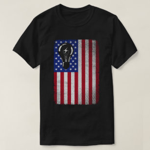 Elektriker Patriotic American Flag Electrical T-Shirt