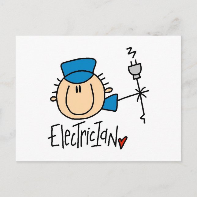 Elektriker Postkarte (Vorderseite)