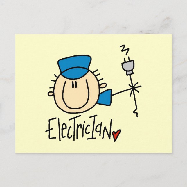 Elektriker Postkarte (Vorderseite)