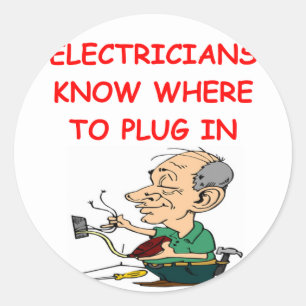 Elektriker Runder Aufkleber