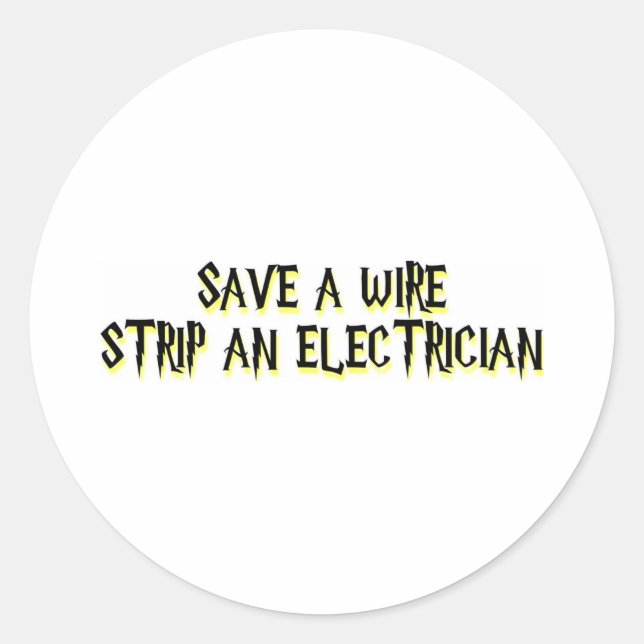 Elektriker Runder Aufkleber (Vorderseite)