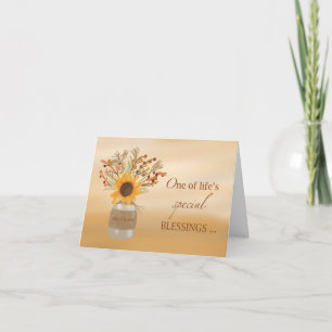 Elektriker-Segen zu Thanksgiving Sonnenblume Karte