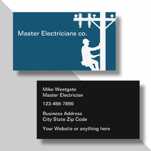 Elektriker-Service doppelseitig Visitenkarte