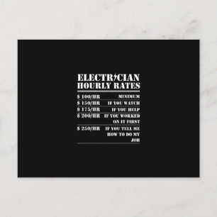 Elektriker Stundensatz Lustiger elektrischer Mecha Postkarte