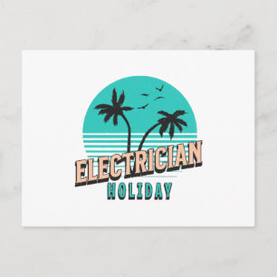 Elektriker Urlaub Postkarte