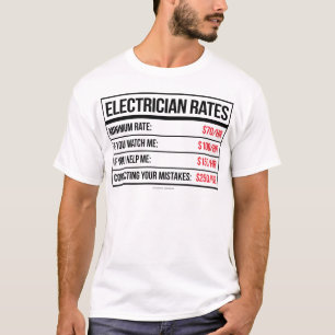 Elektriker veranschlagt lustigen T - Shirt