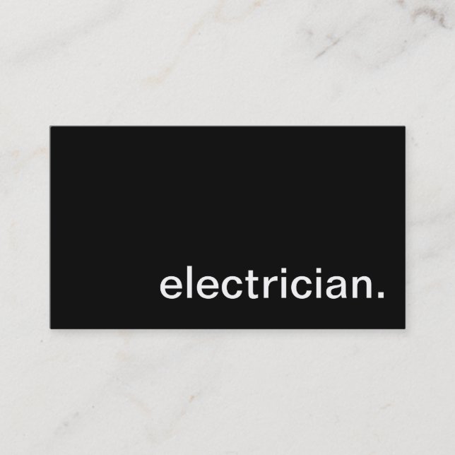 Elektriker-Visitenkarte Visitenkarte (Vorderseite)