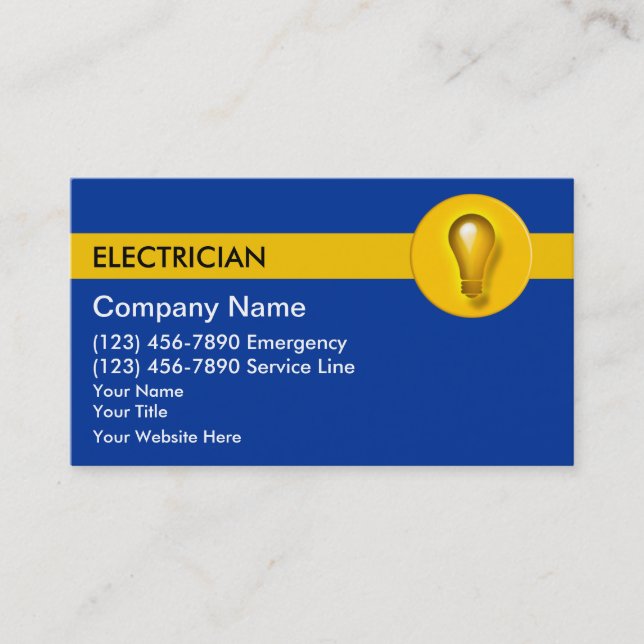 Elektriker-Visitenkarten Visitenkarte (Vorderseite)