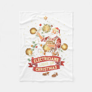 Elektriker zündet Weihnachten Lustiger Vater Papa  Fleecedecke