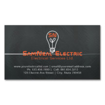 Elektrikerglühlampenlogo-Magnet-Visitenkarte