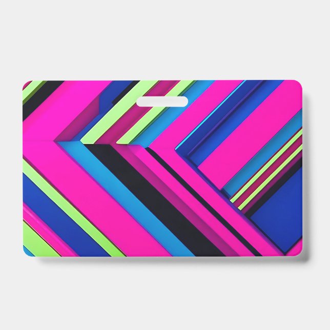 Elektrisch blau und rosa ausweis (Vorderseite)