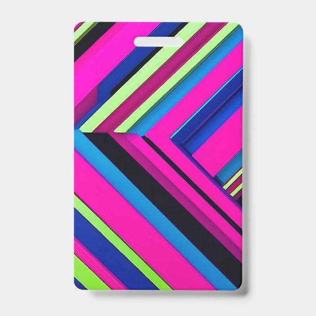 Elektrisch blau und rosa ausweis (Vorderseite)