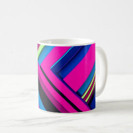 Elektrisch blau und rosa kaffeetasse