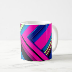 Elektrisch blau und rosa kaffeetasse