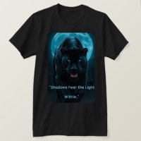 Elektrisch blaues Neon-Schwarzer-Panther-Grafik-T-