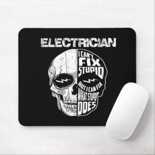 Elektrisch kann ich kein stupides Schädelgeschenk Mousepad