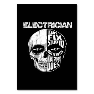 Elektrisch kann ich kein stupides Schädelgeschenk Tischnummer