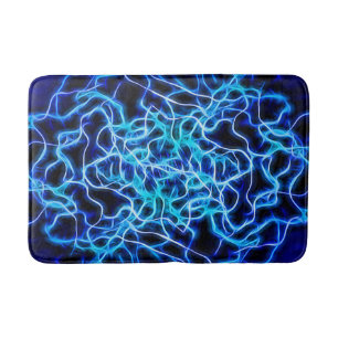 Elektrisch Neon Blau Tesla-Spule Blitz Badematte