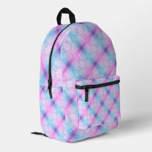Elektrisch Neon-Pink Blau Pastell Trans Stolz Kari Bedruckter Rucksack