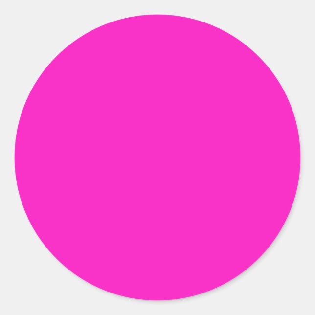 Elektrisch rosa, moderne Farbkomplementierung Runder Aufkleber (Vorderseite)