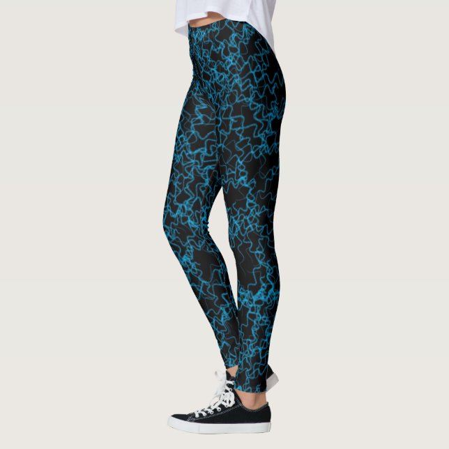 Elektrisch schwarz und blau leggings (Links)