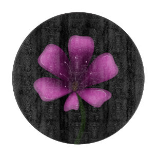 Elektrisch Violetter Glänzender Blütenstand Düster Schneidebrett