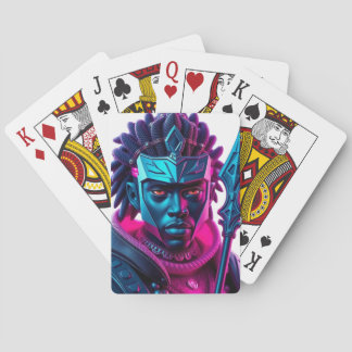 Elektrische Aquamarine Warrior-Poker-Karte Spielkarten