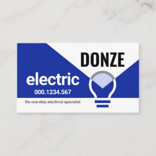 Elektrische Birne, die deinen Namen erleuchtet Visitenkarte