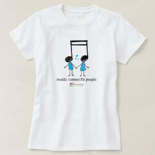 Elektrische blaue Musik verbindet Menschen T-Shirt