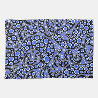 Elektrische blaue Squiggles Handtuch