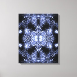 Elektrische Blitz-Mandala-Fraktal-Kunst Leinwanddruck