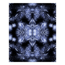 Elektrische Blitz Mandala Fraktal Kunst Poster