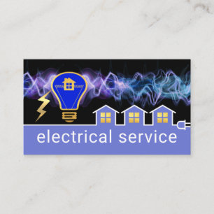 Elektrische Blitzladung Heimverkabelung Visitenkarte